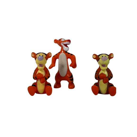 Disney Other - Disney Tigger Action Figure Lot of 3 Kids OS Orange Excellent PVC Miniatures